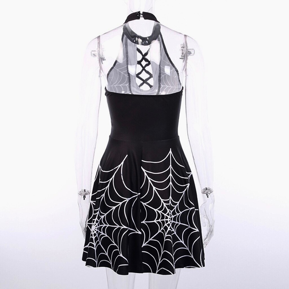 Black Widow Fit And Flare Mini Dress - Picture 4 of 8